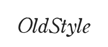 A font called Oldstyle, gives a vintage impression.